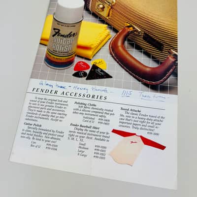 Fender 5-Piece Dealer Literature Package – Catalog, Price Lists & Accessories Brochure 1983 image 6