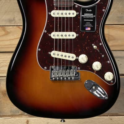 Fender American Professional II Stratocaster Electric Guitar 3-Color Sunburst w/ Case & Rosewood Fretboard image 2