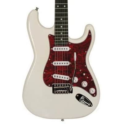 Austin AST100CR Classic Double Cutaway Electric Guitar, Cream, Brand New image 15