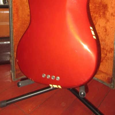 1973 Fender Mustang Bass Competition Red w/ Original Hardshell Case image 6