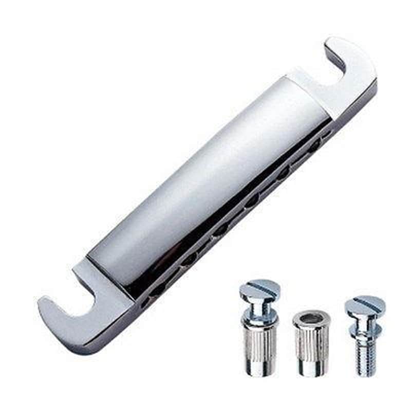 MINGS Stop Tailpiece for Les Paul Guitar Bridge Chrome image 1