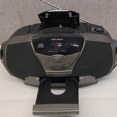 Optimus 14-516 Portable CD Player Cassette Recorder AM/FM Radio Boombox Tested image 1