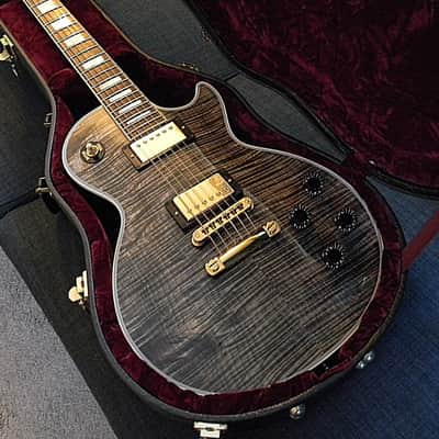 2012 Gibson Custom Shop Les Paul Custom Trans Black with AAAAA (5A) Hand Selected Flame Maple Top! image 8