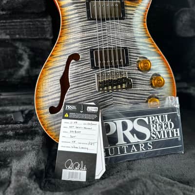 PRS Wood Library DGT Semi-Hollow David Grissom Signature Rosewood Neck! Flamed Maple 10-Top Smoked Black Hardware - Burnt Maple Leaf 418145 image 15
