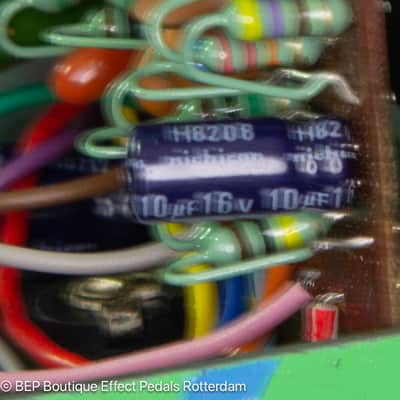 Ibanez TS-9 Tube Screamer 1982 Japan s/n 179100 Black Label with Texas Instruments RC4558P op amp, The Edge U2 image 13