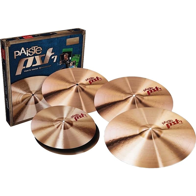 Paiste PST 7 Medium Exclusive Cymbal Pack, 14 inch Hi-Hats, 16 inch Crash, 18 inch Crash, 20 inch Ride