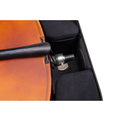 Crossrock 4/4 Cello Case Composite Carbon Fiber Hardshell with Shoulder Straps, Red image 10