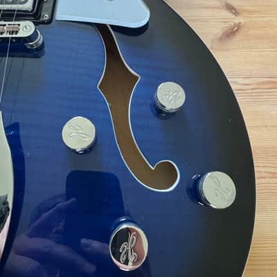 Hagstrom Super Viking – Semi Hollow, Dark Baltic Sea Blue – Excellent Condition image 5