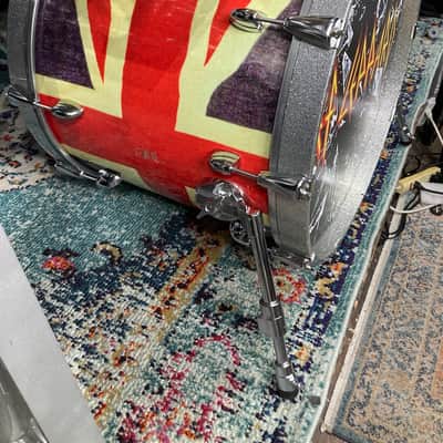 Rick Allen's Def Leppard 2016 Tour "Union Jack" Drum Kit. Yamaha, Hart, Custom. AUTOGRAPHED! Authenticated! image 19