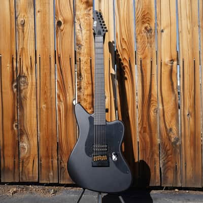 ESP LTD SIGNATURE SERIES AW-XJ7 Baritone Evertune Black Open Grain Stain 7-String Electric Guitar (2025) image 2