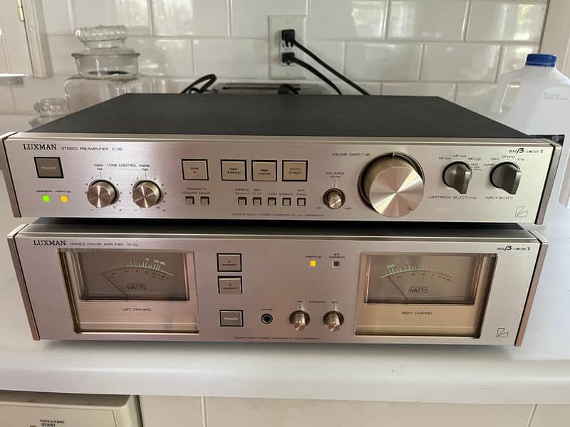 Luxman Amp, Pre Amp M02 ,C02 1980’d - Gray image 1