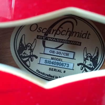 Oscar Schmidt OE30-CH Semi-Hollow Cherry 2000s image 3