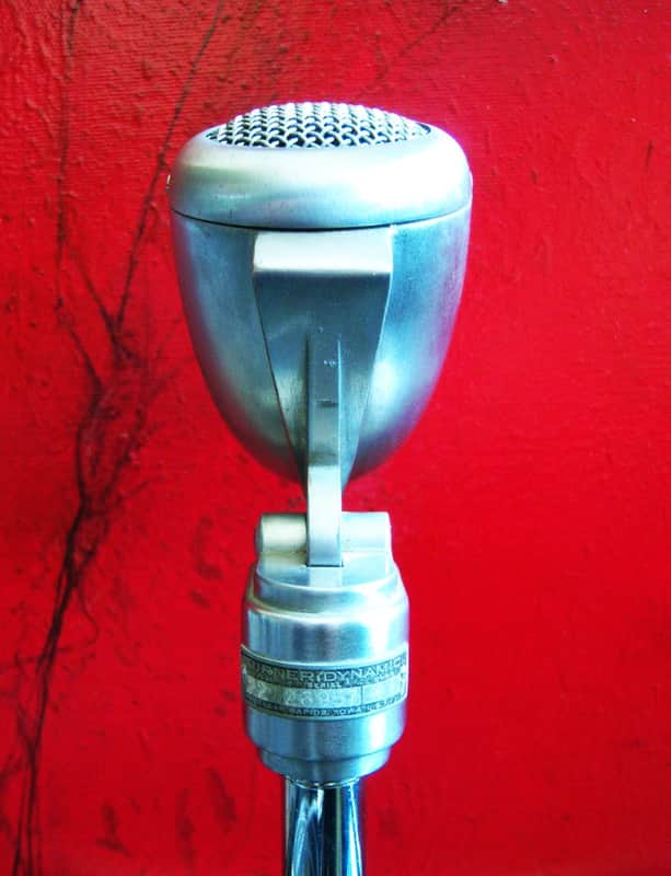 Vintage 1940's Turner 22D dynamic microphone w cable Hi Z harp mic