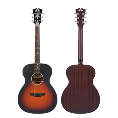 D'Angelico DAPLSOMSVSBCP PREMIER TAMMANY LS OM Body Mahogany Laminated Mahogany Scarf Neck 6-String Acoustic-Electric Guitar image 1