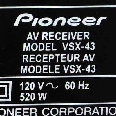Pioneer VSX-43 ELITE Home theater receiver image 5