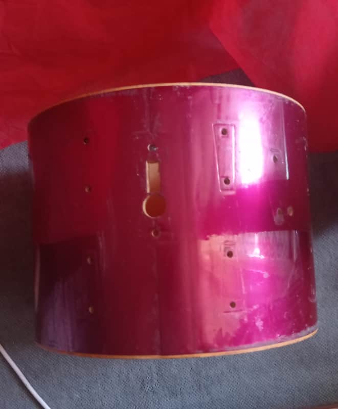 Vintage 1970s/1980s Sonor Phonic 14x10" Tom Shell - 9-Ply German Beech - Red ? image 1