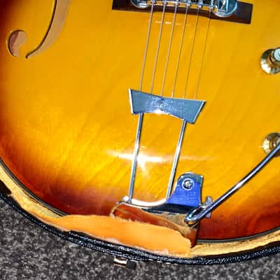 Vintage Toledo  Es 335 style semi hollow body electric guitar guitar made in japan 1970s Sunburst image 21