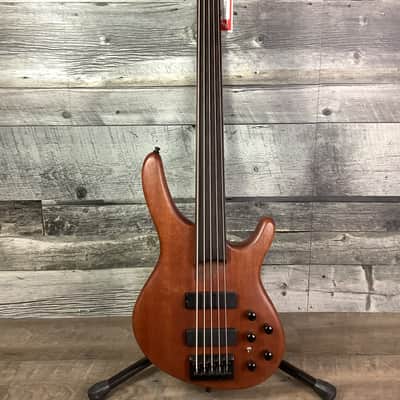 Cort B5FL Fretless 5-String Bass - Dark Walnut image 1