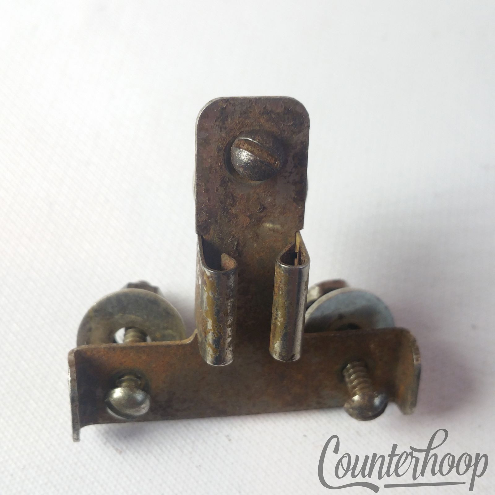 Ludwig Snare Drum Key+Holder Mount Nickel Parade Vintage 30s Stamped Marching* — main photograph
