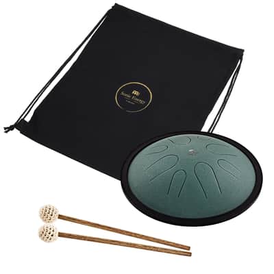 Meinl Sonic Energy 10" Compact Steel Tongue Drum, B Minor, 8 Notes, 432 Hz, Dark Green image 6