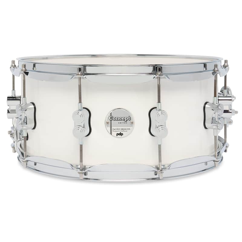 PDP Concept Maple 6.5x14 Snare Drum Pearlescent White Lacquer PDCM6514SSPW​ image 1