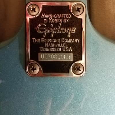 2007 Epiphone Limited Edition Custom Shop Thunderbird Pelham Blue image 6