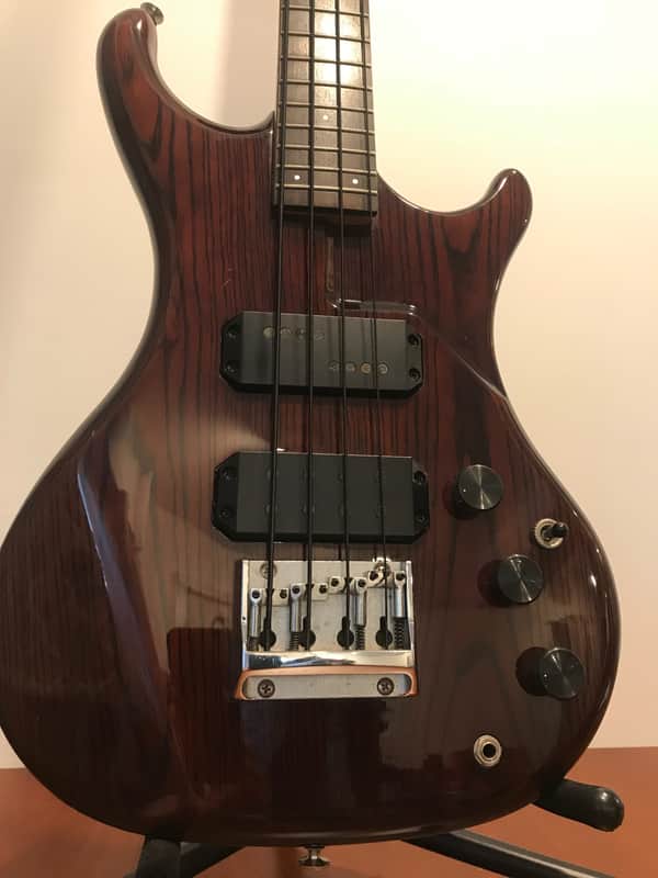Westone Genesis bass guitar w/ case 1987 Burgundy Ash image 1