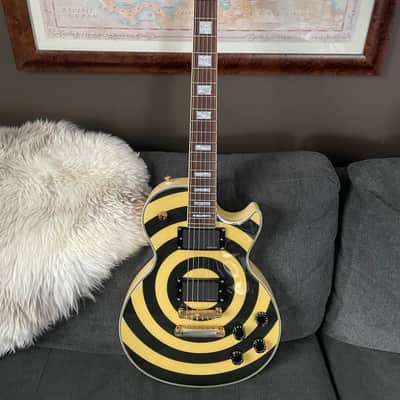 Epiphone Zakk Wylde Signature Les Paul Custom 2003 - 2019 - Antique Ivory with Bullseye image 1