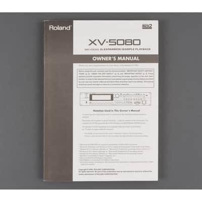 Roland XV-5080 Owner's Manual
