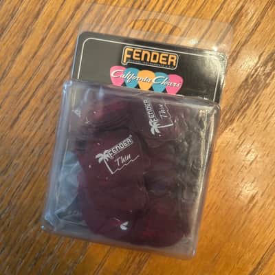 Fender California Clears 144 Gross Thin Picks - Candy Apple Red - 098-1351-10 -  Discontinued Mid 90’s California Series image 1