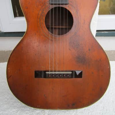 Stella Parlor Guitar, 1900's, Jersey City N.J. Restored, "Bluesmobile", Case image 2