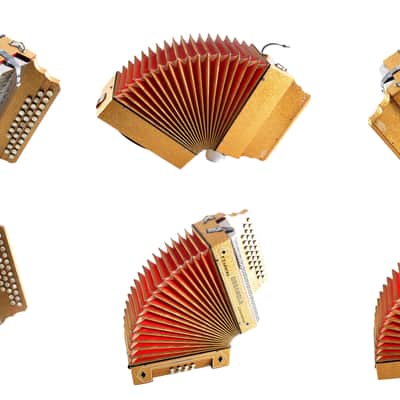 Rare Diatonic Button Accordion Hohner Organola by F. Coderay Lausanne, Switzerland+Original Case&Straps~Squeezebox-C System-powerful voice image 24