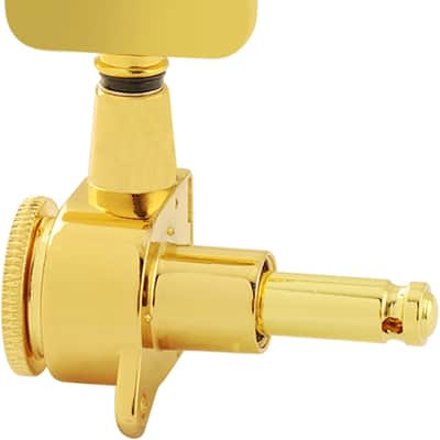 Locking Guitar String Tuning Pegs Tuning Keys Machine Heads Tuners 1:18 Gear Ratio 3L 3R for Electric Guitar or Acoustic Guitar Parts Accessories Half Round Head Gold. image 3