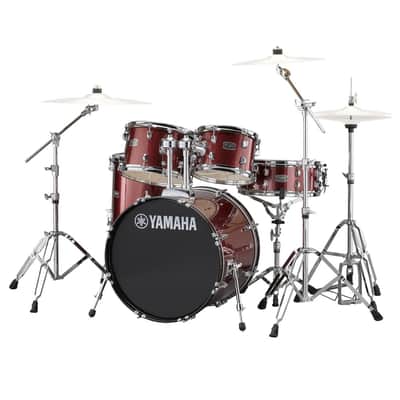 Yamaha Rydeen Burgundy Glitter 20" Shell Pack Hardware and Cymbals image 3