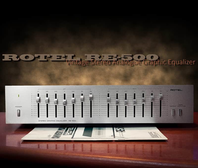 Rotel RE-500 1983 Silver Rare Vintage Stereo Graphic Analog Equalizer image 1