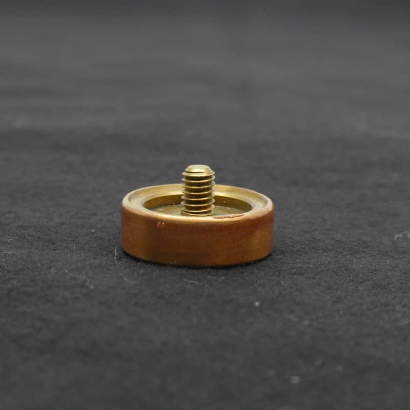 Adams Adams Trumpet Valve Button in Plate with Wood Inlay Copper