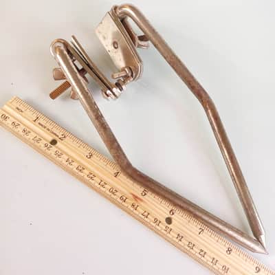 *WFL 2x Gull Wing Bass Drum Spurs Pair Legs Nickel Vintage 50s Ludwig Mount#1305 image 4