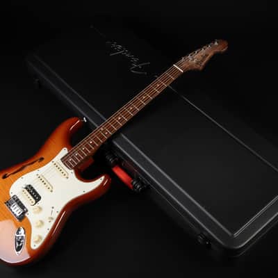 2019 Fender Rarities Series Flame Maple Top Thinline Stratocaster HSS - Violin Burst | USA Limited Edition Semi-Hollow Rosewood Neck Coil Split 3,18kg | CoA OHSC Bild 25