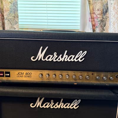 Marshall JCM 800 Lead Series Model 2205 2-Channel 50-Watt Head 1982 - Black image 2