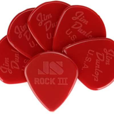 Dunlop 570P138 Rock III Nylon Custom Jazz III Guitar Picks (6-pack) (3-pack) Bundle