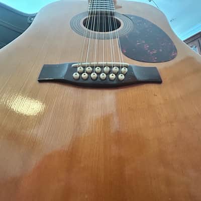 Hohner HW-12 12-String Acoustic Guitar MIJ/MIK Era Natural with Hard Case image 11