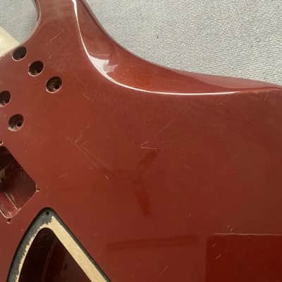 Red 5 String Bass Basswood Body with Maple Neck image 18