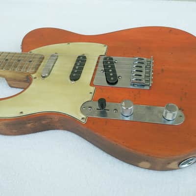 Custom Fender Standard Nashville Telecaster 2007 Rustic Orange Relic Left Handed image 3