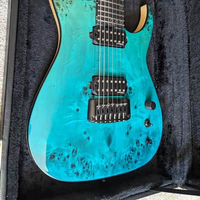 Schecter Keith Merrow KM-7 Mk III 7 String Electric Guitar Lagoon Fade image 4