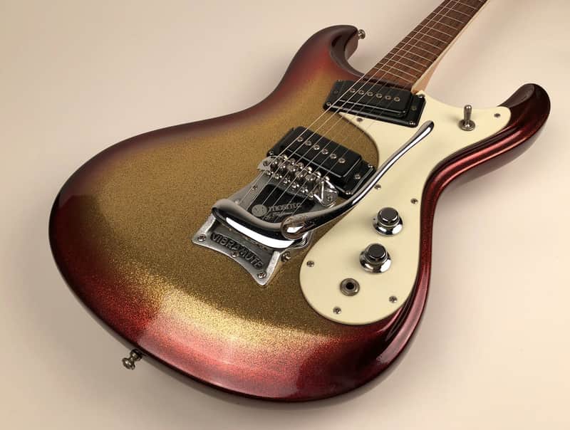 Very Rare 1965 Mosrite Ventures Vibramute in Custom Color Sparkle Sunburst & Original Hardshell Case image 1