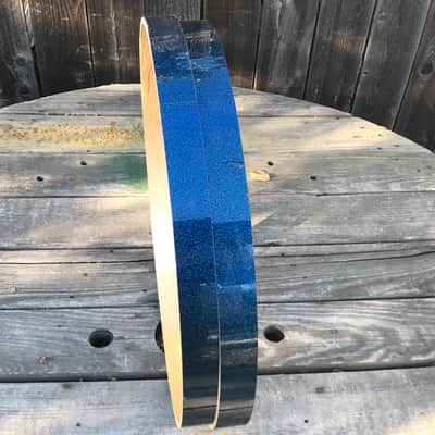 SPL 22” Bass Drum Hoops Birch Blue Glitter image 2