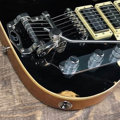 MyDream Partcaster Custom Built - Relic Black Thinline Gibson Scale Lollar Freeway image 7