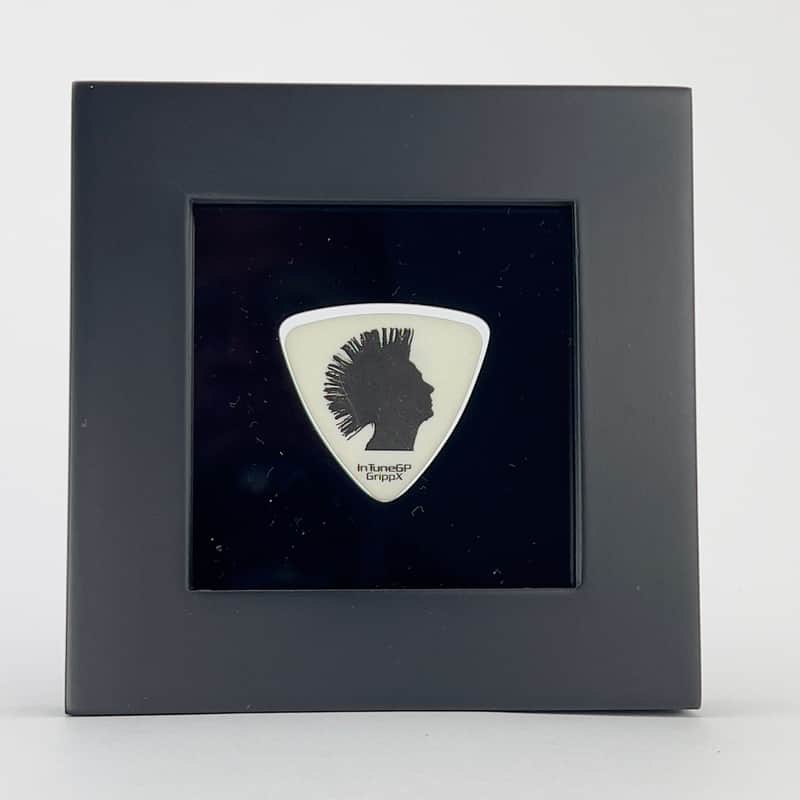 3" x 3" Double Sided Guitar Pick Display, BLACK #346 Triangle Bass Shape image 1