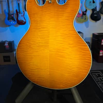 Eastman Guitars T486-GB Thinline Semi-hollowbody Electric Guitar - Goldburst, w Case, Free Plek! 822 image 8