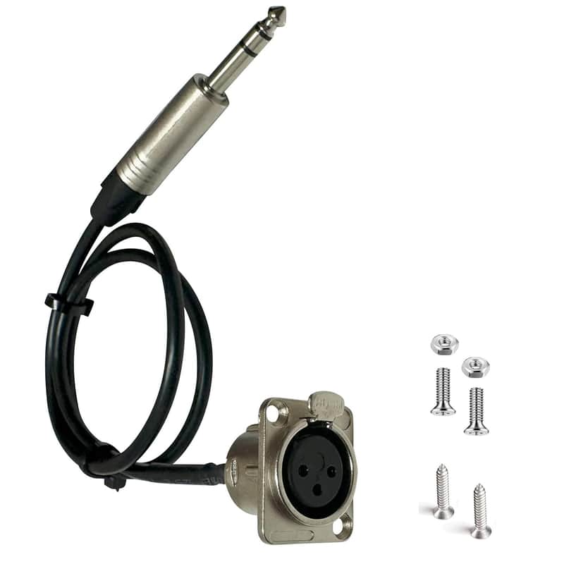Premium XLR Pass Through Cable, No Solder, for Stage Box, Patch Panel, Floor Box - No Solder for Pro Audio Installations (XLR Female to 1/4" TRS) image 1